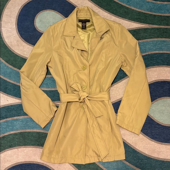 Geoffrey Beene 90s Lime Green Trench (One Owner) - Picture 1 of 4